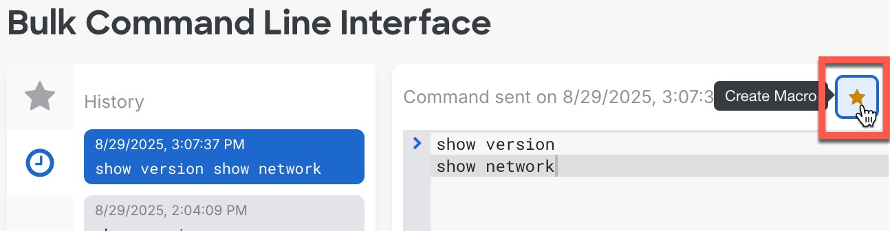 Create Macro from History